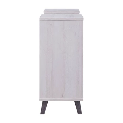 Alitano 6 Shelf Console Table White - MiBasics - Image 2