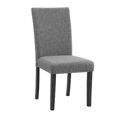 5pc Kellum Contemporary Round Dining Set White/Brushed Brown Gray/Light Gray - MiBasics - Image 5