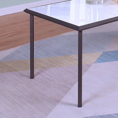 Inlissa 2 Open Shelf Console Table Gun Metal/White High Gloss - MiBasics - Image 6