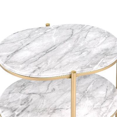 Crail Faux Marble Top Side Table - MiBasics - Image 4