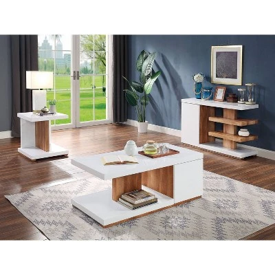 Hal Open Shelf Sofa Table White - MiBasics - Image 2