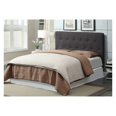 Queen Tina Adult Upholstered Headboard Gray - MiBasics