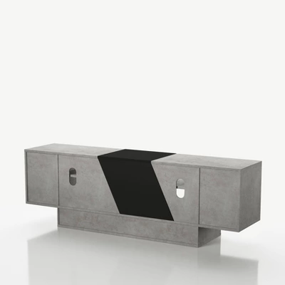 Yang Contemporary TV Stand For TVs Up To 70" Gray - MiBasics - Image 4