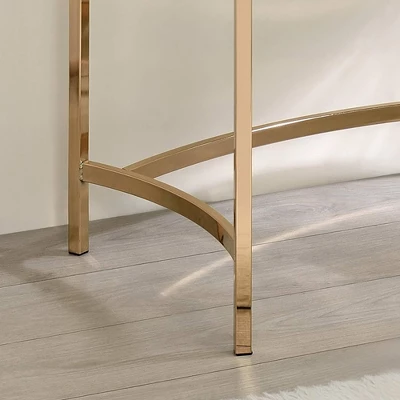 Burwick Writing Desk With Glass Top Gold - MiBasics - Image 4