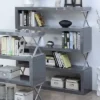 54.38" Duvall 5-Tier Open Bookcase Gray - MiBasics