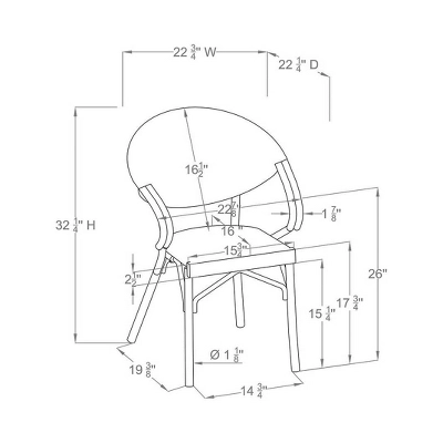 Ansa 2pk Outdoor Wicker Arm Chairs - Dark Gray - MiBasics - Image 4