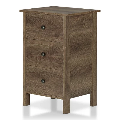 Cecilia 3 Drawer Nightstand Walnut - MiBasics - Image 5