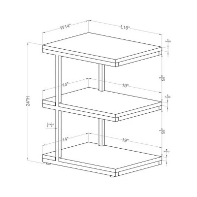 Comrie 3 Shelf Side Table - MiBasics - Image 5