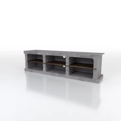 Ossi 6 Shelf TV Stand For TVs Up To 75" Cement - MiBasics - Image 8