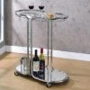 Kentrik Glass Top Serving Cart Chrome - MiBasics