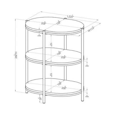 Crail Faux Marble Top Side Table - MiBasics - Image 5