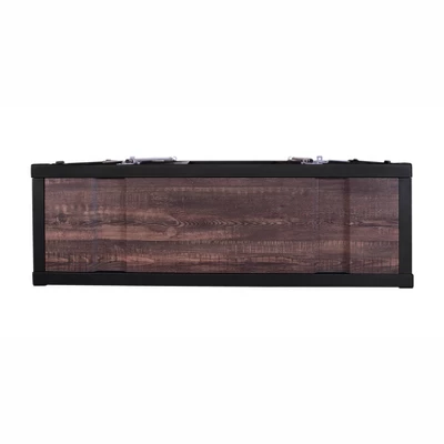 Murka 2 Open Shelf Console Table Sand Black Powder Coating - MiBasics - Image 5