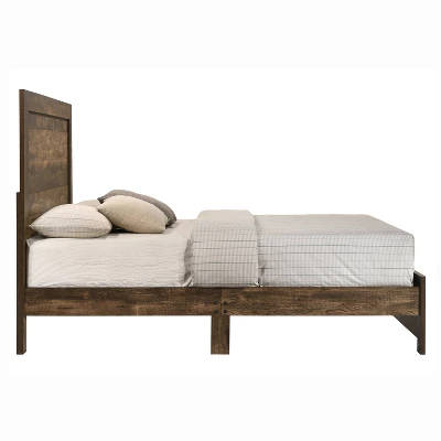 Culver Rustic Low Profile Bed Frame Walnut - MiBasics - Image 3