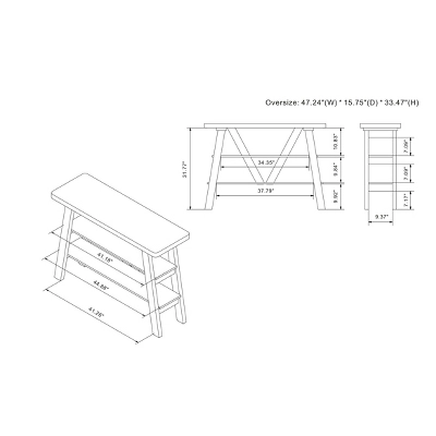 New Riverton Open Shelf Console Table - MiBasics - Image 7