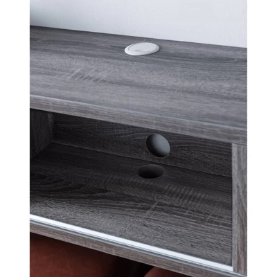 Edwige Floating Console TV Stand For TVs Up To 60" Distressed Gray - MiBasics - Image 4