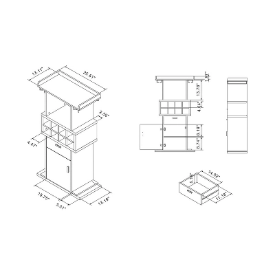 Bluford Mini Bar Chestnut Brown - MiBasics - Image 8
