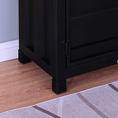 Murka 2 Open Shelf Console Table Sand Black Powder Coating - MiBasics - Image 6