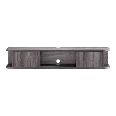 Edwige Floating Console TV Stand For TVs Up To 60" Distressed Gray - MiBasics - Image 8