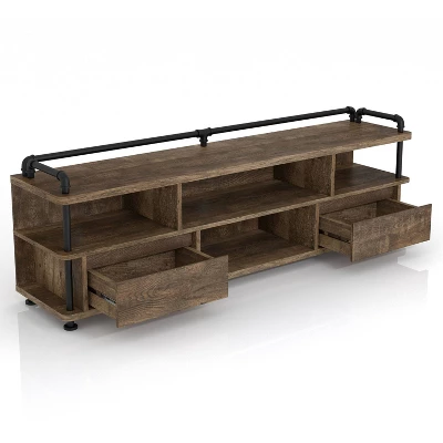 3pc Nanum Entertainment Console For TVs Up To 78" Reclaimed Oak - MiBasics - Image 3