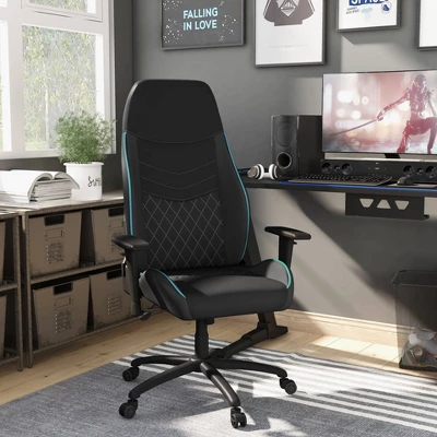 Ansar Diamond Stitched Faux Leather Gaming Chair - MiBasics - Image 3