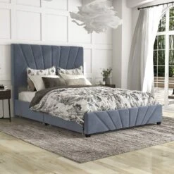 Laporte Upholstered Bed With 4 Side Drawers - MiBasics