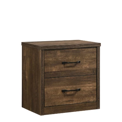 Culver Rustic 2 Drawer Nightstand With Usb Port Walnut - MiBasics - Image 2