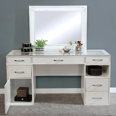 Carzen Storage Drawers Vanity Set Luminous White - MiBasics - Image 2