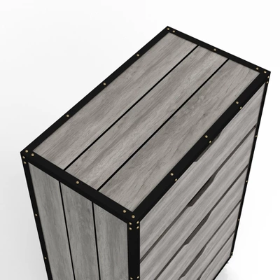 Mara Lavista Mobile 5 Drawers Chest Vintage Gray Oak - MiBasics - Image 13