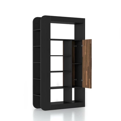 70.87" Triaga Multi Shelf Bookcase Black - MiBasics - Image 5