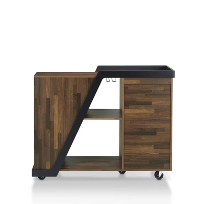 Blackjack 5 Bottle Mobile Wine Cabinet Light Hickory - MiBasics - Image 5