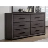 Flemming 6 Drawer Dresser Gray - MiBasics