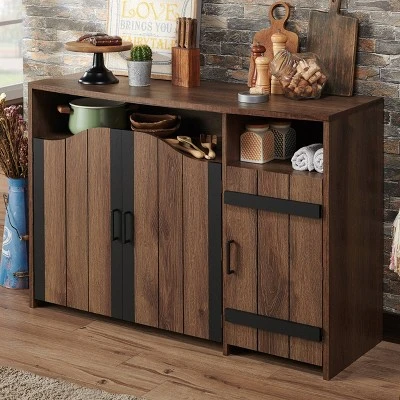 Trier Rustic Buffet Server Walnut - MiBasics